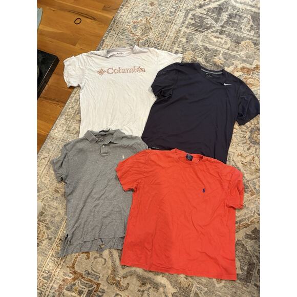 Lot of 21 Men’s Shirts (Polo & T Shirts) Sized Medium - Large, Assorted Brands - Picture 5 of 6